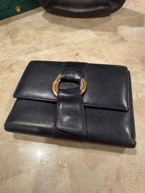 Cartier Black Leather Trinity wallet